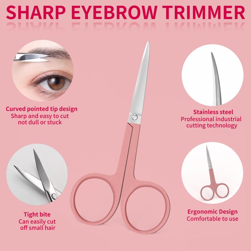 ZIZZON Travel Mini Manicure Set Nail Clipper Set 10 in 1 Stainless Steel Pedicure Care Grooming kit with Case Pink - Image 5